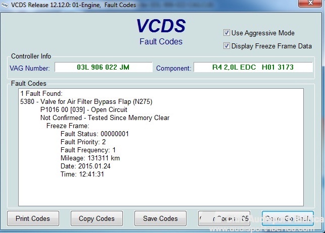 Bypass Flap Air Cleaner Valve Audi