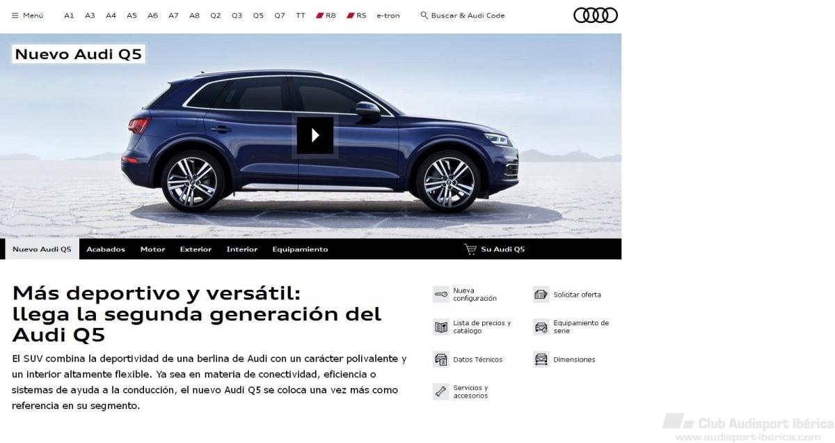 Primeras Configuraciones Audi Q5 A Partir De 2017 Audisport Iberica