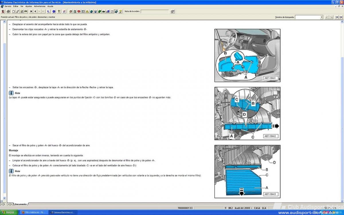 Me han dado el coche sin FILTRO HABITACULO? - Mecánica Audi A4 B8 -  Audisport Iberica